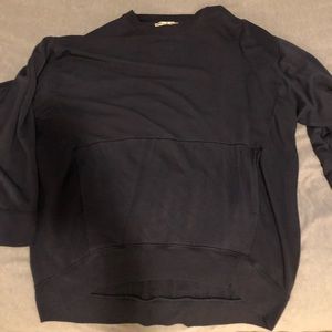 Blue crew neck sweatshirt